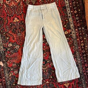 Pilcro and the Letterpress Light Blue Wide Leg Chinos Pant